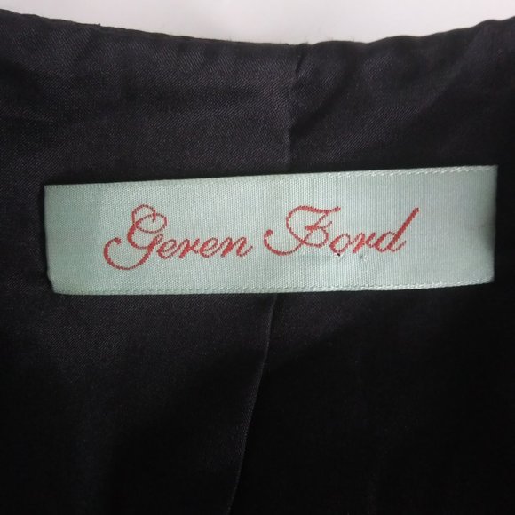 Geren Ford Black Leather Moto Jacket Coat silk lining  asymmetrical zipper Small - Picture 4 of 17